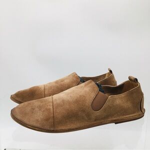 Marsell Strasacco Elastic Slippers Hazelnut Suede Loafers Size US 10 M